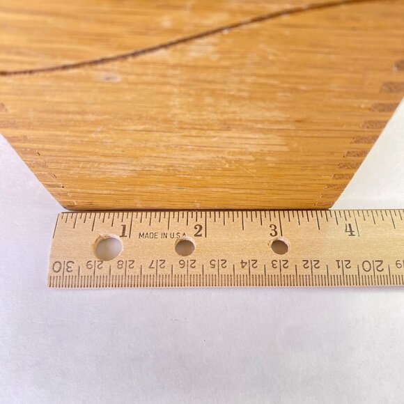 Vintage Hedges Hinged Box Joint Wood Recipe Box - Picture 12 of 13